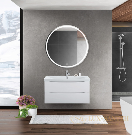 тумба под раковину belbagno marino-cer marino-cer-1000-2c-so-bo-p 100 см подвесная, bianco opaco