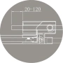 душевая дверь cezares slider-b-1 slider-b-1-100/110-grigio-nero 100-110 см, серый