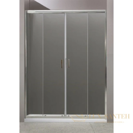 душевая дверь belbagno uno-bf-2 uno-bf-2-170-c-cr 170 см, стекло прозрачное