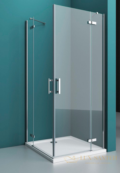 душевой уголок belbagno kraft kraft-ah-22-100/90-c-cr-r 100х90 см профиль хром, стекло прозрачное