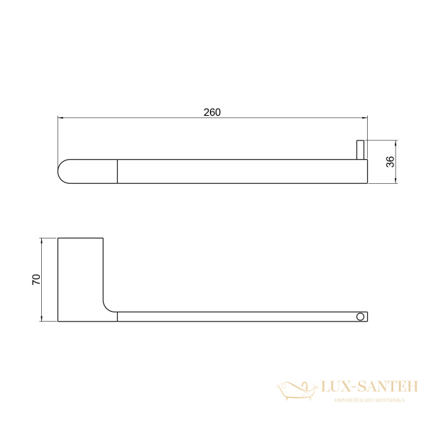 полотенцедержатель timo luiro 18451/18, черное золото