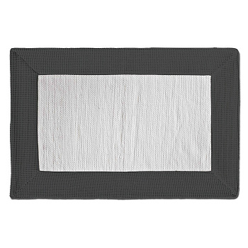 коврик decor walther rug bm60100 0960793 для ванной 60x100 см, чёрный/серый