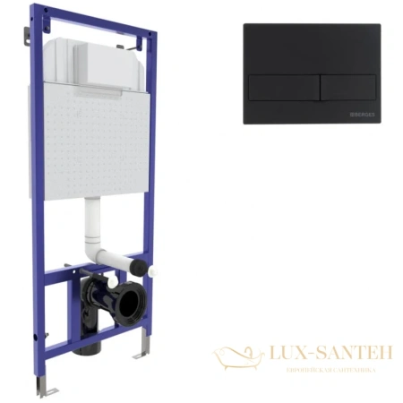 инсталляция berges line 040215 для подвесного унитаза 1150 мм berges novum l5, черная soft touch