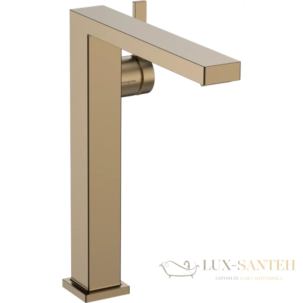 смеситель для раковины hansgrohe tecturis e coolstart ecosmart 73070140, с донным клапаном, бронза шлифованная