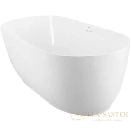 ванна акриловая свободностоящая 170x80 см belbagno bb413-1700-800-matt, белый матовый