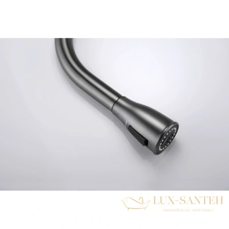 смеситель paulmark lange la214212-gm для кухни с подключением к фильтру, вороненая сталь