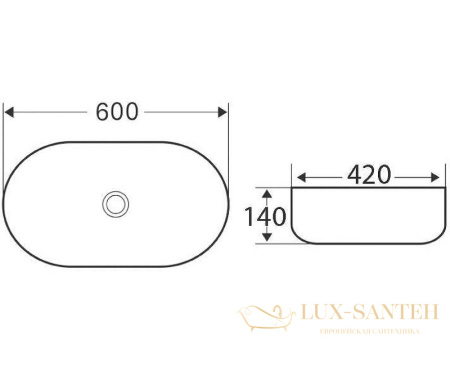 раковина-чаша belbagno bb1084-h311 60 см, серый матовый