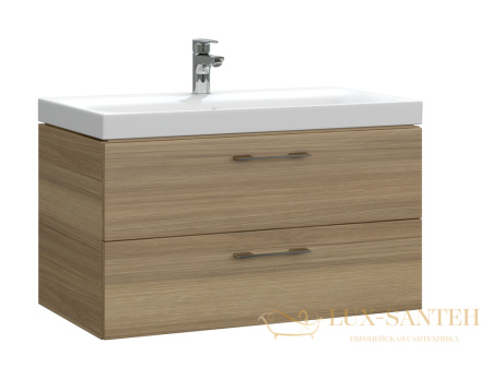 тумба cersanit lara 80 орех, 63416, цвет темное дерево