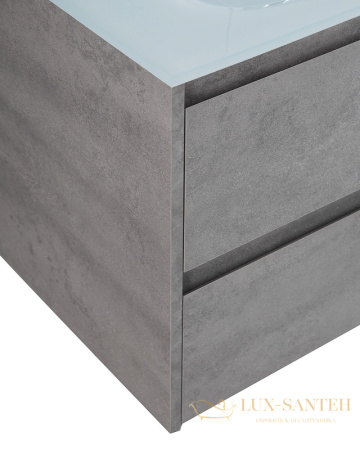тумба под раковину belbagno kraft kraft-800-2c-so-cg 80 см подвесная, cemento grigio