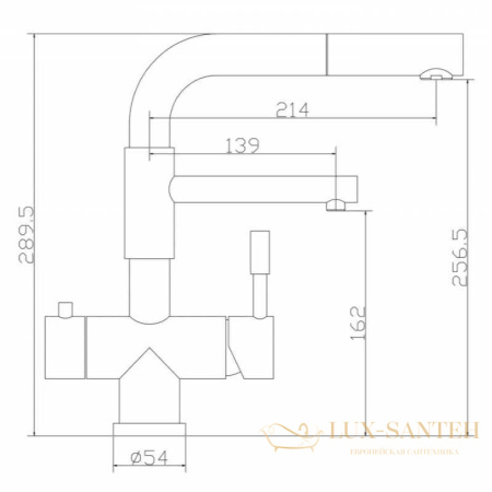 смеситель zorg inox szr-3216 для кухни, нержавеющая сталь