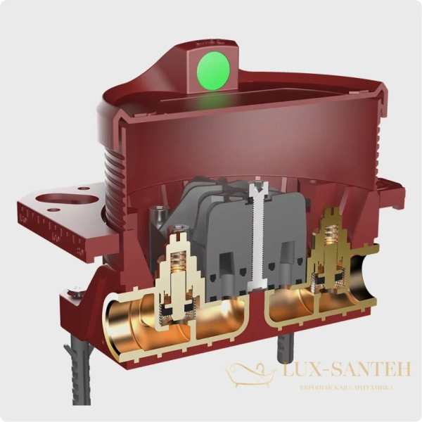 термостат встраиваемый для душа aquame aqm8801mb, на 2 потребителя, черный матовый