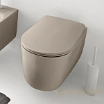 Подвесной безободковый унитаз Kerasan Nolita 531481, фундук матовый