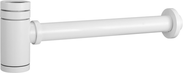 круглый сифон aqg clar 400110325 1”1/4 из латуни, белый матовый