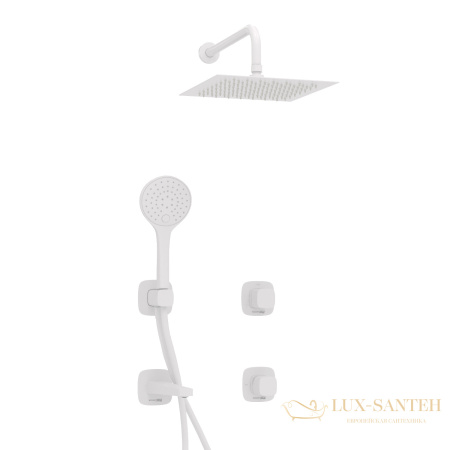 душевая система для ванны встраиваемая 250 мм wasserkraft saale a9551.267.316.146.254.328.156.155, белый матовый