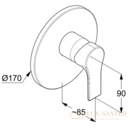 смеситель kludi zenta sl 486550565 для душа, хром