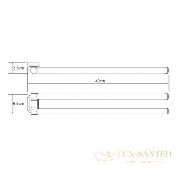 полотенцедержатель wasserkraft oder k-3031 43 см, хром
