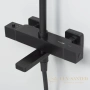 душевая система wasserkraft thermo a29901 300 мм, черный матовый