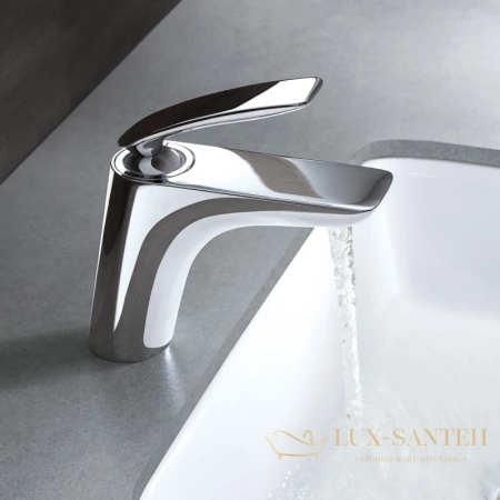 смеситель для раковины kludi balance 520260575 без донного клапана, хром