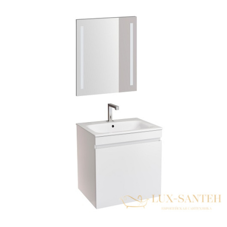 комплект мебели для ванной geberit renova plan 529.915.01.6 60 см, белый глянец