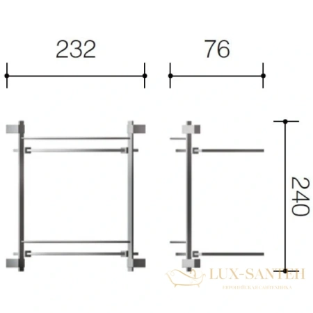 полка стеклянная schein durer 2612b, хром
