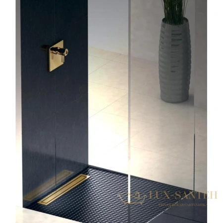 душевой канал berges top stark 092150 700 мм, золото