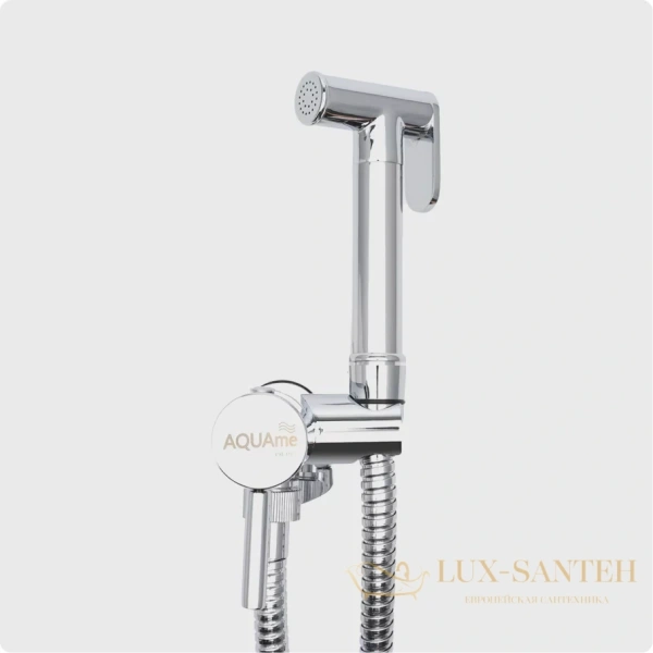 гигиенический набор со встроенным смесителем aquame minimal aqm6020cr, хром