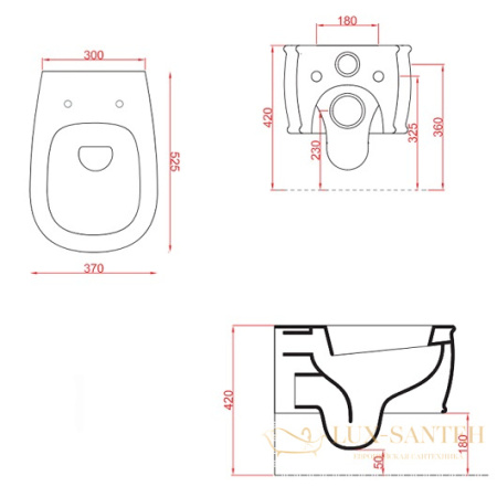 чаша подвесного унитаза artceram atelier rimless atv001 01 00 безободковая, белый