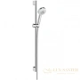 душевой набор hansgrohe crometta 100 26656400, multi со штангой 90 см, белый/хром