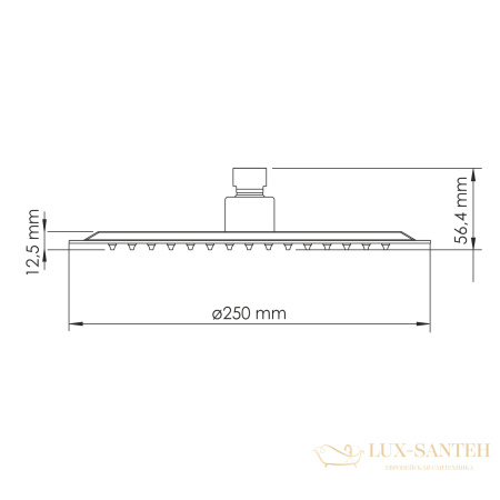 душевая система встраиваемая для душа 250 мм wasserkraft asphe  a7751.338.329, розовое золото