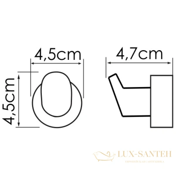 крючок wasserkraft donau k-9423, хром
