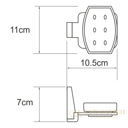 мыльница wasserkraft lopau k-6029, хром