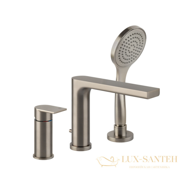 смеситель на борт ванны gessi emporio via manzoni 38634.149, finox brushed nickel