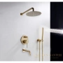 душевой комплект rea lungo rea-p4125 250 мм, золотой