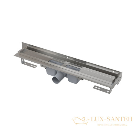 alcaplast apz4 flexible водоотводящий желоб для перфорированной решетки с регулируемым краем к стене горизонтальный сток, 1150 мм apz4s-1150