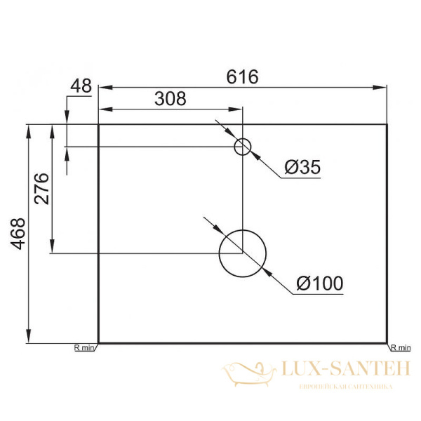 столешница под раковину belbagno kep-60-cestr, cemento struttura