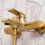 смеситель wasserkraft aisch 5501 для ванны, золотой матовый