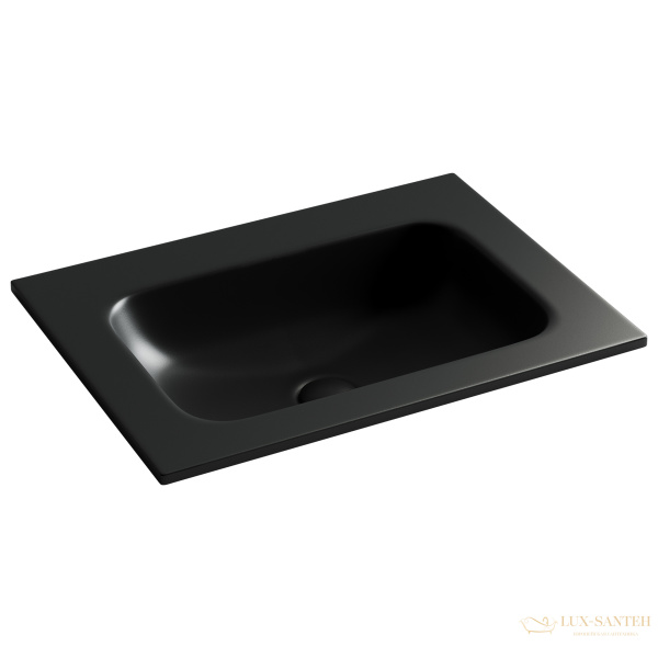 раковина встраиваемая сверху ceramica nova grace cn7011mbwx, без отверстий под смеситель, 610*457*137мм, черный матовый