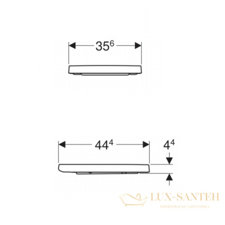 сиденье geberit renova plan 500.691.01.1 с крышкой с механизмом плавного закрывания, белый