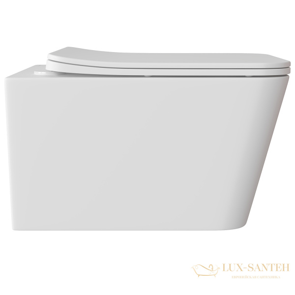 унитаз подвесной aqueduto macio, mac0110, 520*370 безободковый, сиденье с микролифтом, белый матовый