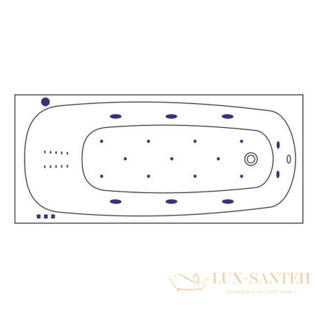 ванна whitecross layla 170x75 "ultra nano", 0102.170075.100.ultranano.cr, белый