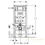 инсталляция для подвесного унитаза geberit duofix omega 111.060.00.1 высота 112 см