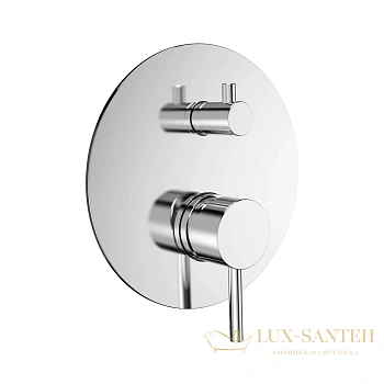 смеситель для душа встраиваемый aquame aqm8803cr, на 2 выхода, со встроенной частью, хром