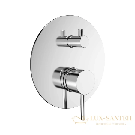 смеситель для душа встраиваемый aquame aqm8803cr, на 2 выхода, со встроенной частью, хром