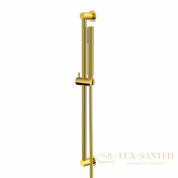 душевой гарнитур на штанге whitecross, set51microgl, золото глянцевое