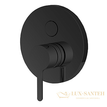 смеситель для душа встраиваемый fima carlo frattini snap f3119e2ns, на 2 выхода, черный матовый