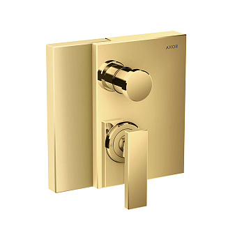 axor edge, 46420990, встраиваемый смеситель для ванны, с защитой по станд. en1717 (внешняя часть), цвет полир. золото