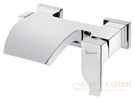 однорычажный смеситель emmevi niagara 74001/bio для ванны с широким изливом без набора для душа, белый матовый