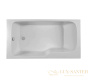 акриловая ванна jacob delafon bain douche malice e6d065l-00 170*90 см левосторонняя, белый