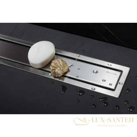 душевой канал bettoserb confluo premium line 13100003 550 мм 2 в 1 с основой под плитку, матовый хром