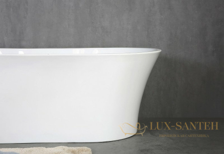 акриловая ванна belbagno bb201-1500-800 150х74 без гидромассажа, белый